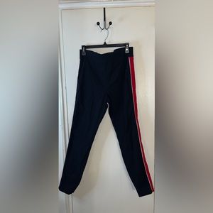 Inc straight leg pants black with red side stripe size 12